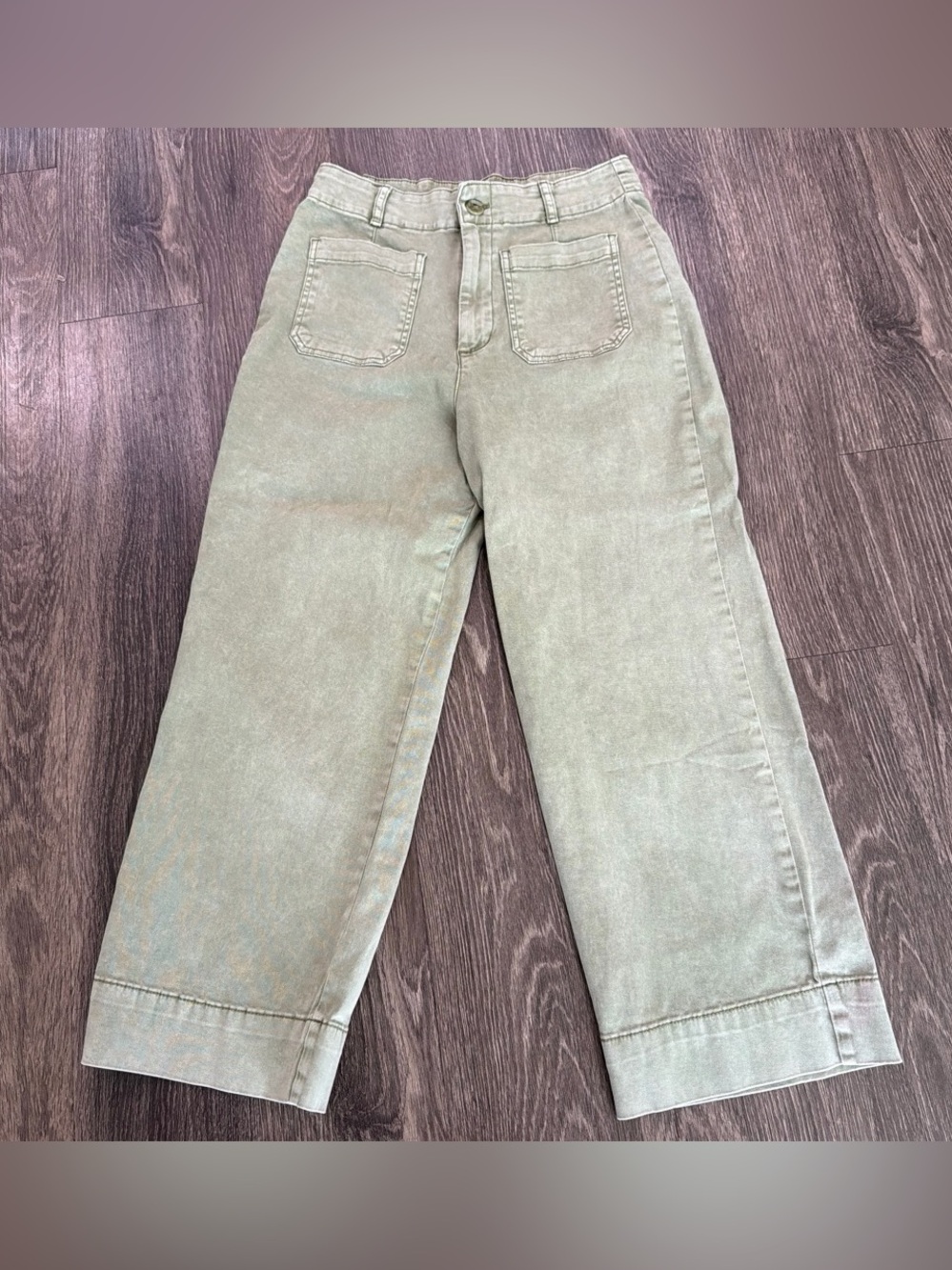 Bagatelle High-Waist Wide-Leg Crop Pants size 8